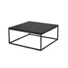 Salongbord Oceanside 90x90x45cm sort metall eike finer Homefactory 