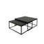 Salongbord Oceanside sett 2 bord sort metall sort eikefiner Homefactory 