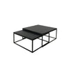 Salongbord Oceanside sett 2 bord sort metall sort eikefiner Homefactory 