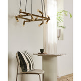 Lyskrone til 10 lyspærer - ø75 cm - brassing finish Nordal HANG LAMPS