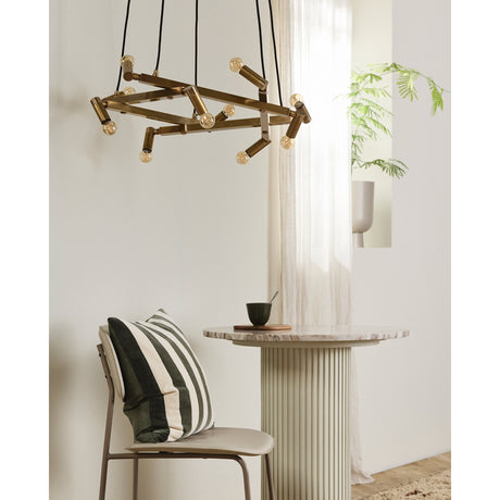 Lyskrone til 10 lyspærer - ø75 cm - brassing finish Nordal HANG LAMPS