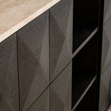 Sideboard Claremont brun 4-dører 2-hyller Richmond Interiors Skjenk