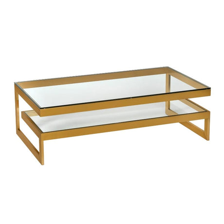 Salongbord Torino Gold / Glass 150*80*48 Homefactory 