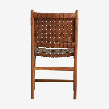 AYA-bordstol i tre med flettet skinn - natur Nordal CHAIRS+ARM