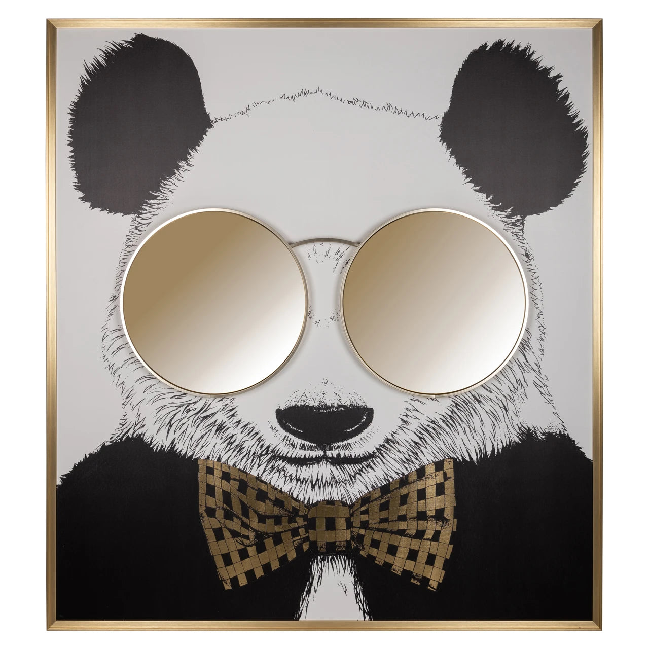Veggkunst Panda svart/gull Richmond Interiors Bilde
