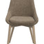 Denley stol mørk beige stoff/trebeins hvitvask Rowico Spisestol