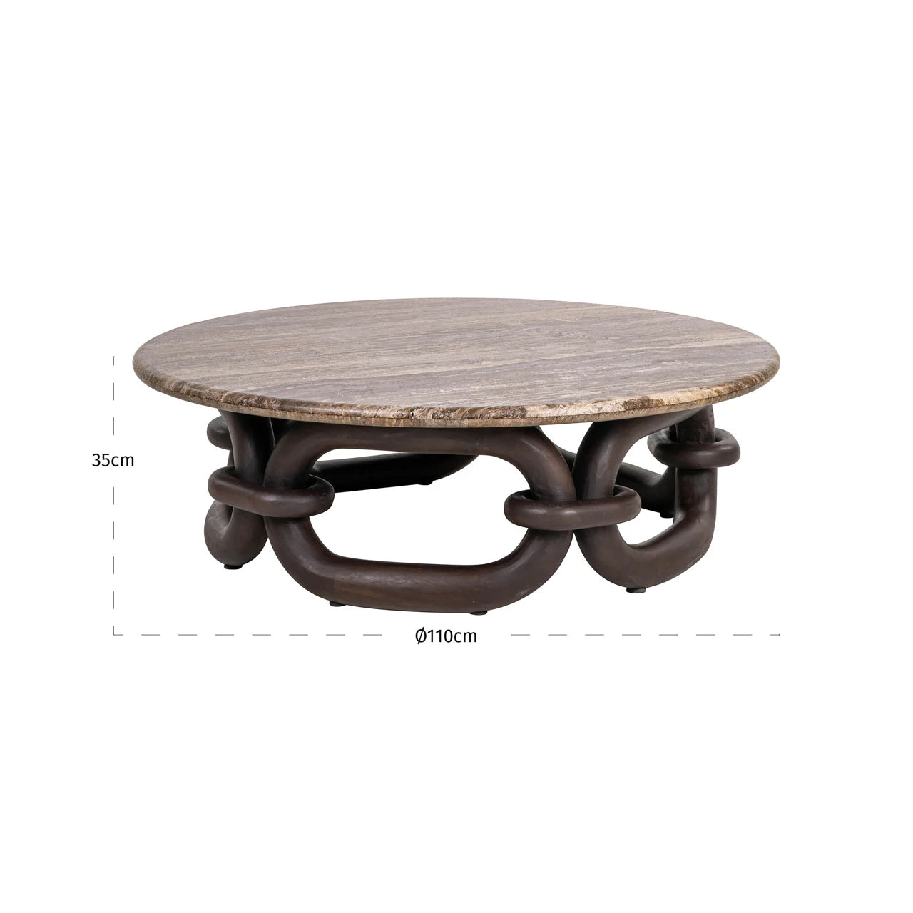 Salongbord Chainey askebrun Richmond Interiors Sofabord