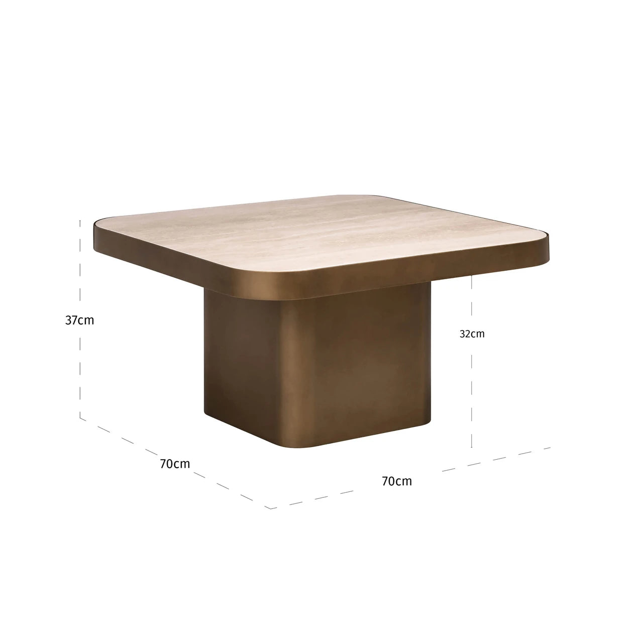 Kaffebord Claridge beige 70x70 cumulus Richmond Interiors Sofabord