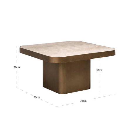 Kaffebord Claridge beige 70x70 cumulus Richmond Interiors Sofabord