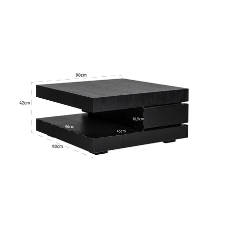 Salongbord Oakura svart 90x90 Richmond Interiors Sofabord