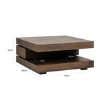 Bord i eik Oakura brun 90x90 Richmond Interiors Sofabord