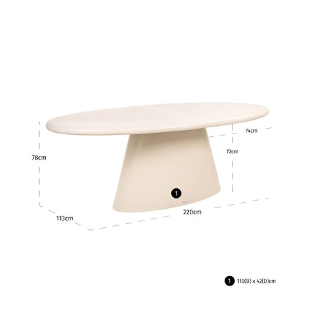 Utendørs spisebord Urban Bloom sandstein 220 Richmond Interiors Spisebord