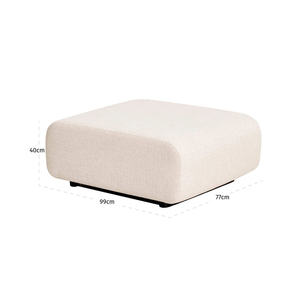 Utendørs puff & fotstøtte Dawson beige alpine Richmond Interiors Pall