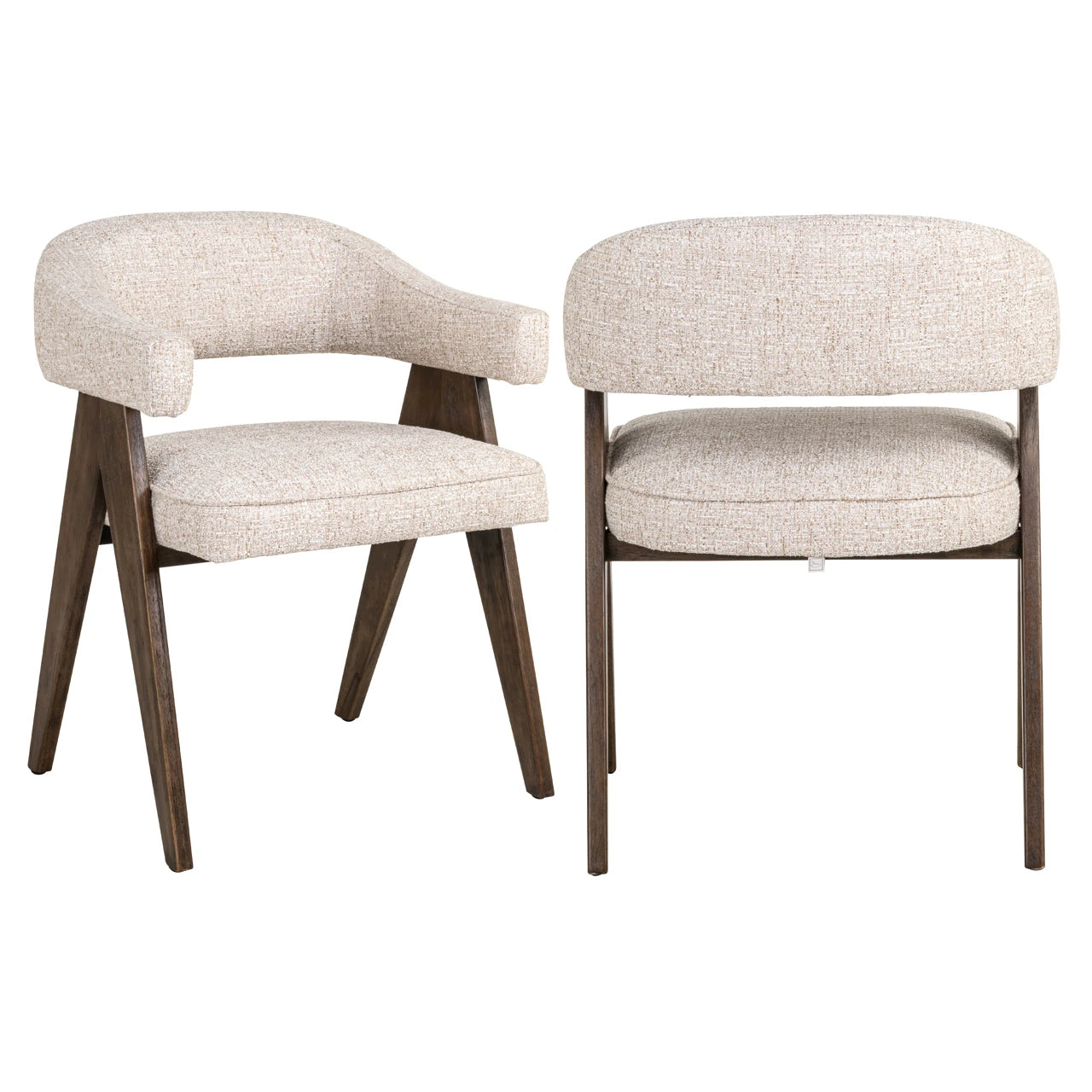 Spisestol Mori kremfarget tweed brannhemmende Richmond Interiors Spisestol