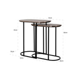 Endebord Chandon champagne gull sett med 2 Richmond Interiors Sidebord