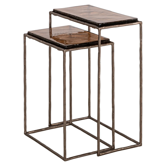 Endebord Villano bronse sett med 2 Richmond Interiors Sidebord