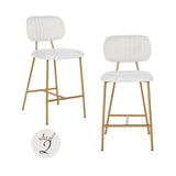Counter stool Xenia white bouclé sett med 2 Richmond Interiors Barstol
