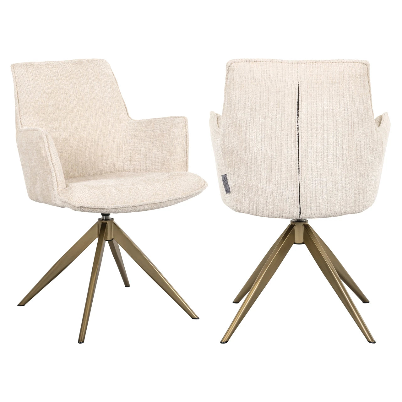 Spisestol Dakota niagara beige sving med armlene Richmond Interiors Spisestol