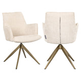 Spisestol Dakota niagara beige sving med armlene Richmond Interiors Spisestol