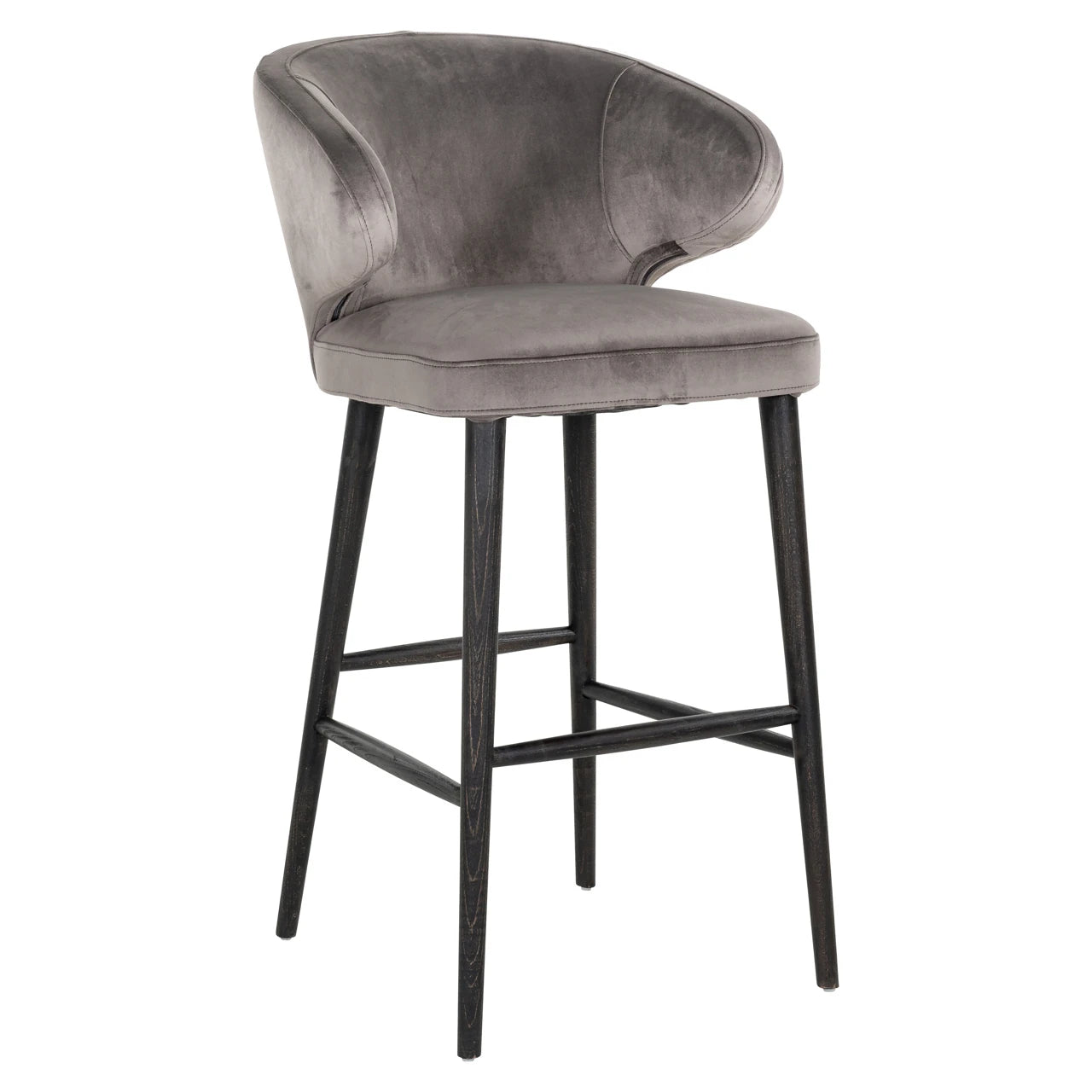 Barstol Indigo stein fløyel Richmond Interiors Barstol