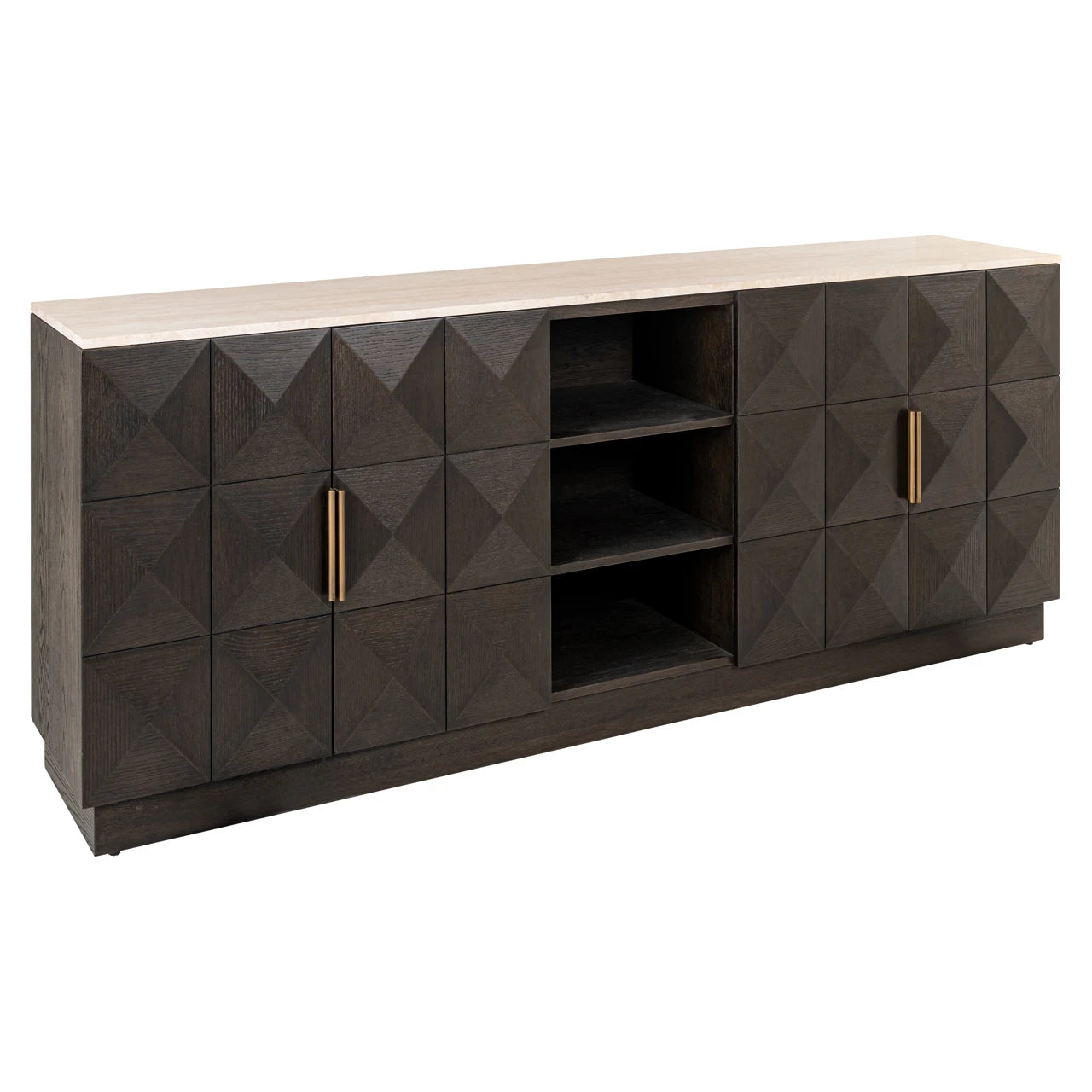 Sideboard Claremont brun 4-dører 2-hyller Richmond Interiors Skjenk