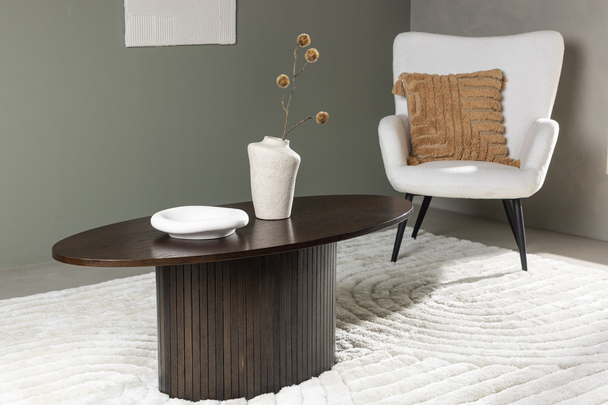 Bianca Sofa Table oval Venture Design Sofabord