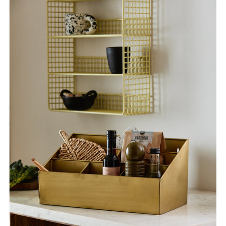 ADASI oppbevaringsbasseng i jern. 40x23 cm - gullfinish Nordal WALL/ DISP