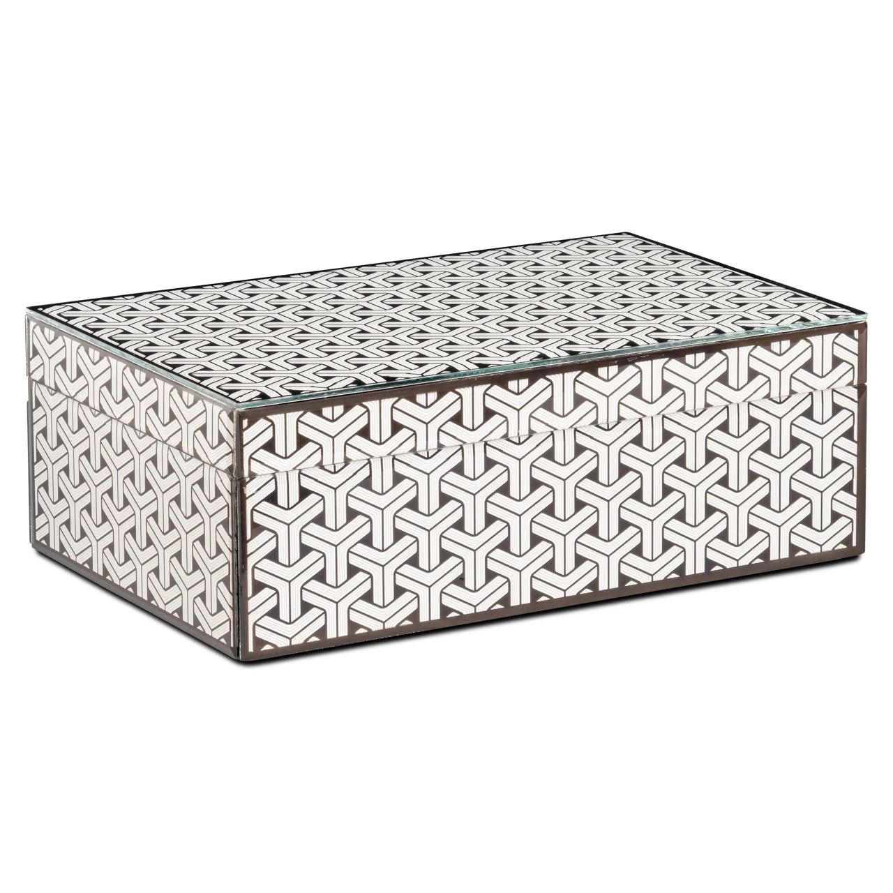 Oppbevaringsboks Feliz svart/hvit stor Richmond Interiors Oppbevaring