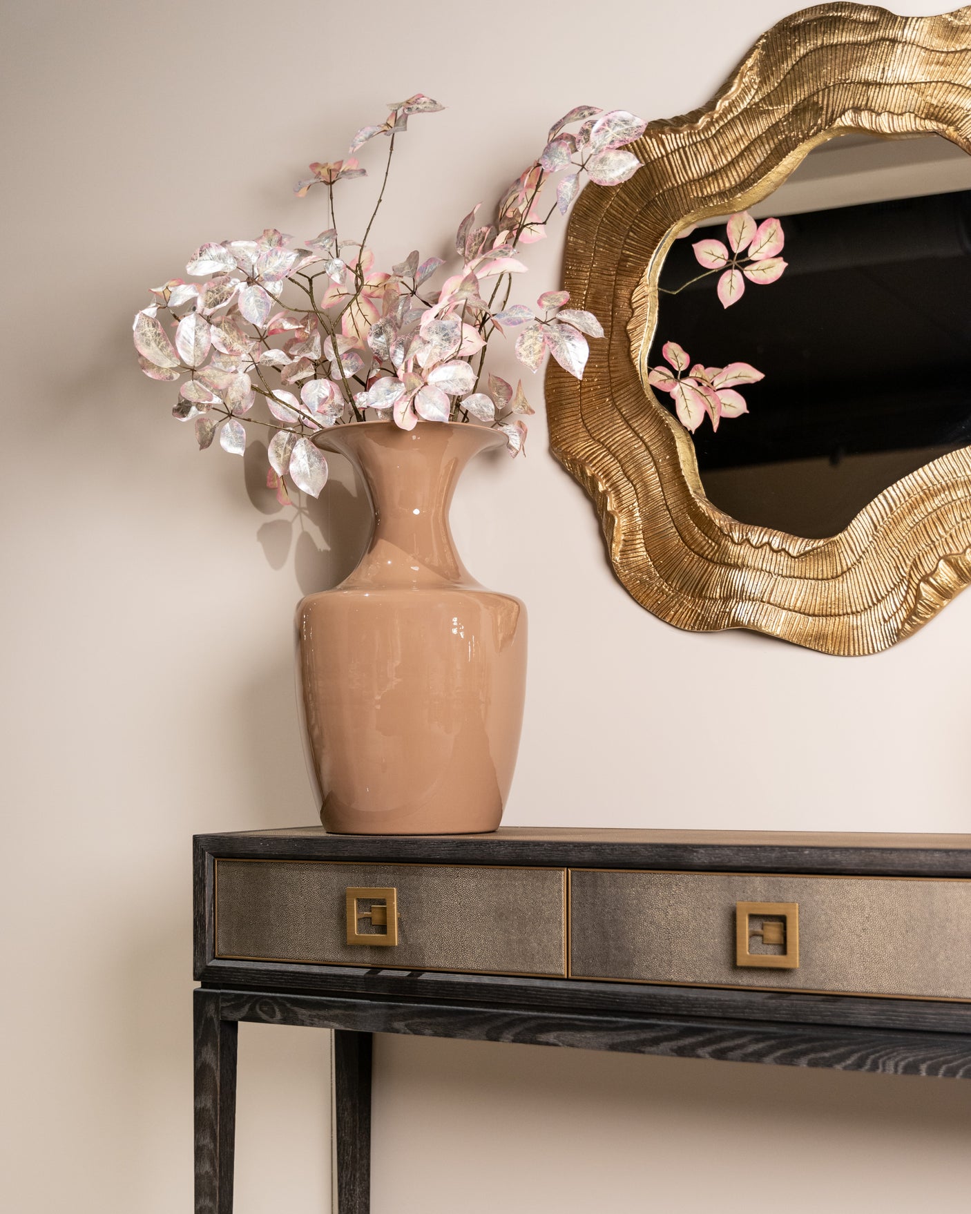 Console Bloomville brass shagreen Richmond Interiors Konsollbord
