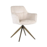 Spisestuestol Aline hvit chenille, svingbar, Richmond Interiors Spisestol