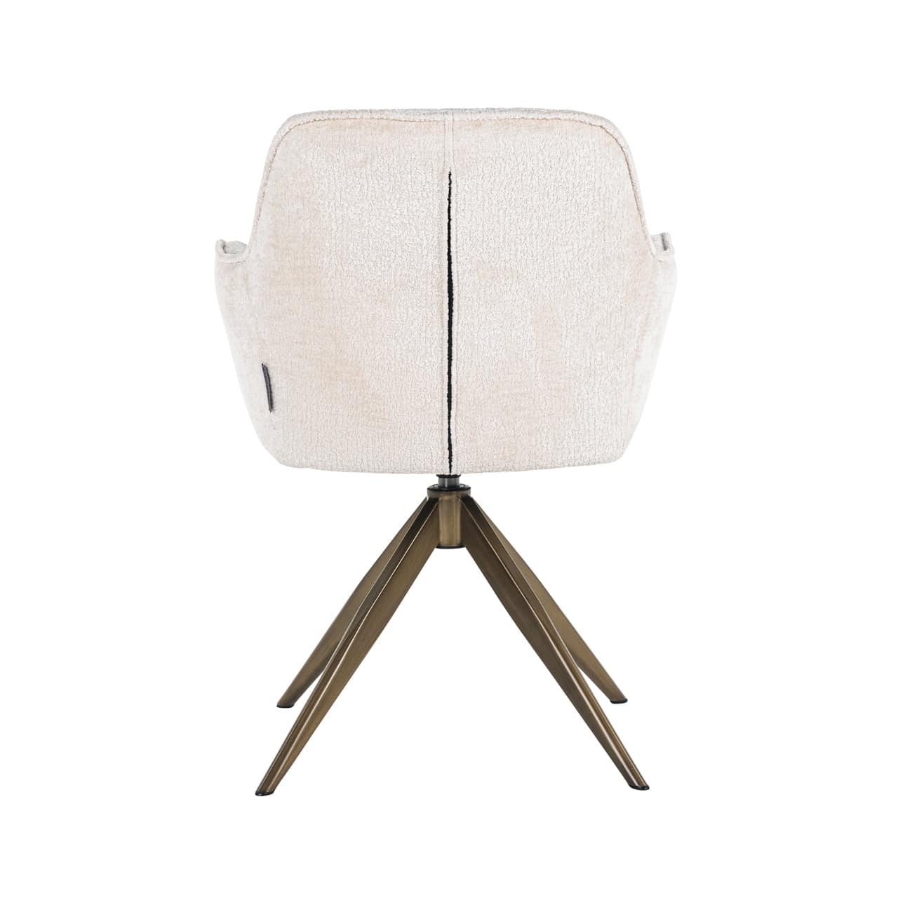 Spisestuestol Aline hvit chenille, svingbar, Richmond Interiors Spisestol