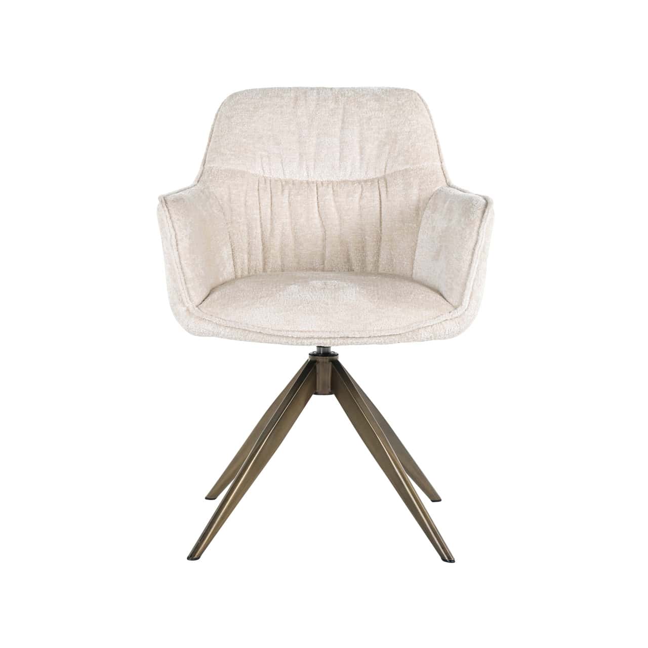 Spisestuestol Aline hvit chenille, svingbar, Richmond Interiors Spisestol