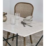 DEE-bord / arbeidsbord i jern og marmor - 142x70 - hvit/sort Nordal TABLES