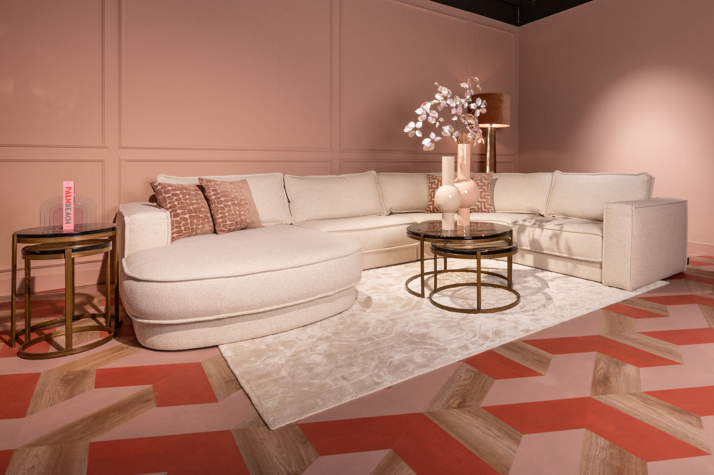 Cushion Lexa blush labyrint Richmond Interiors Pute
