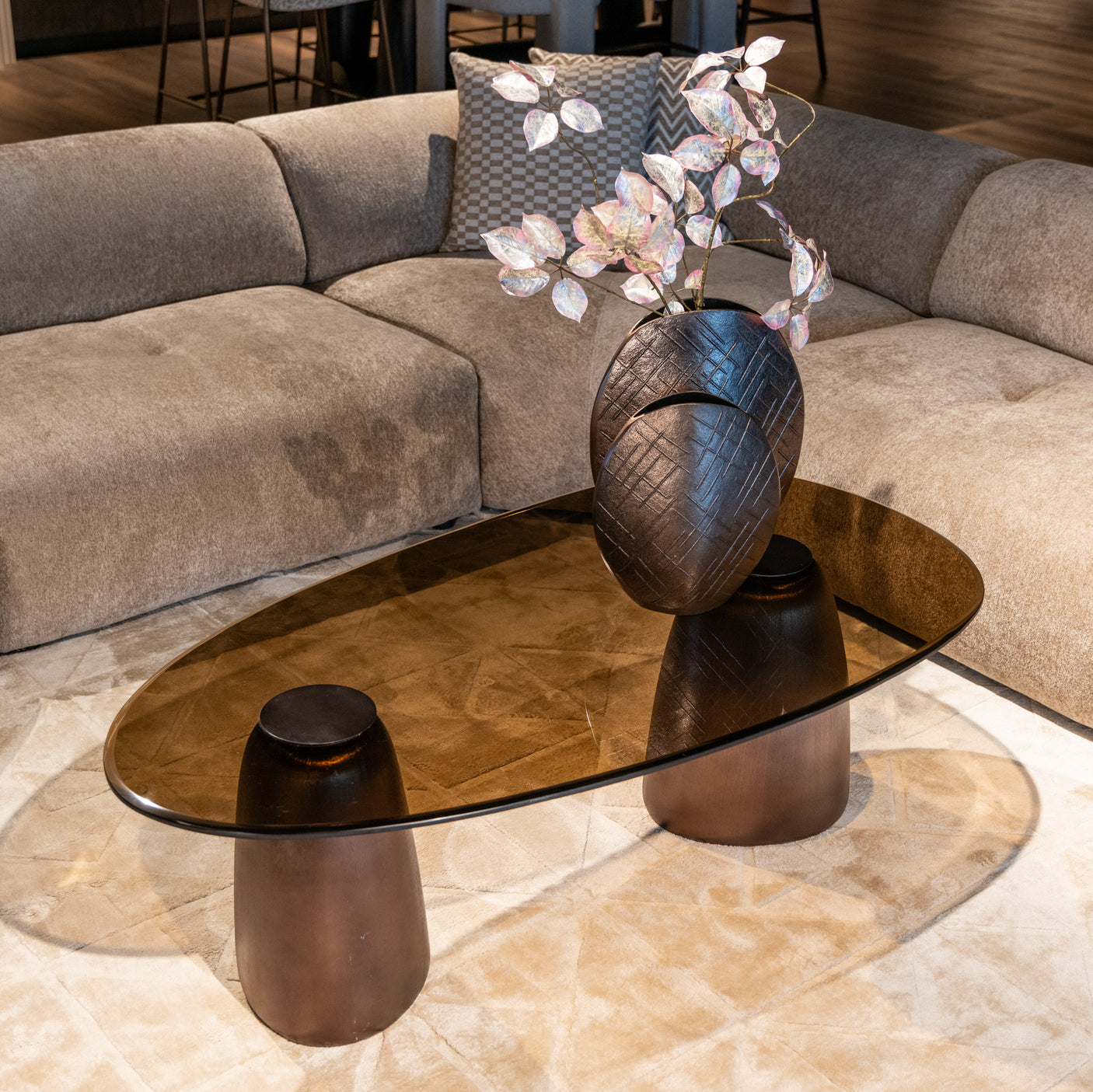 Salongbord Hayden bronse oval Richmond Interiors Sofabord