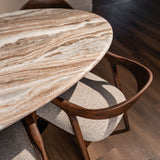 Spisebord Rashford Blush beige ovalt 200 Richmond Interiors Spisebord