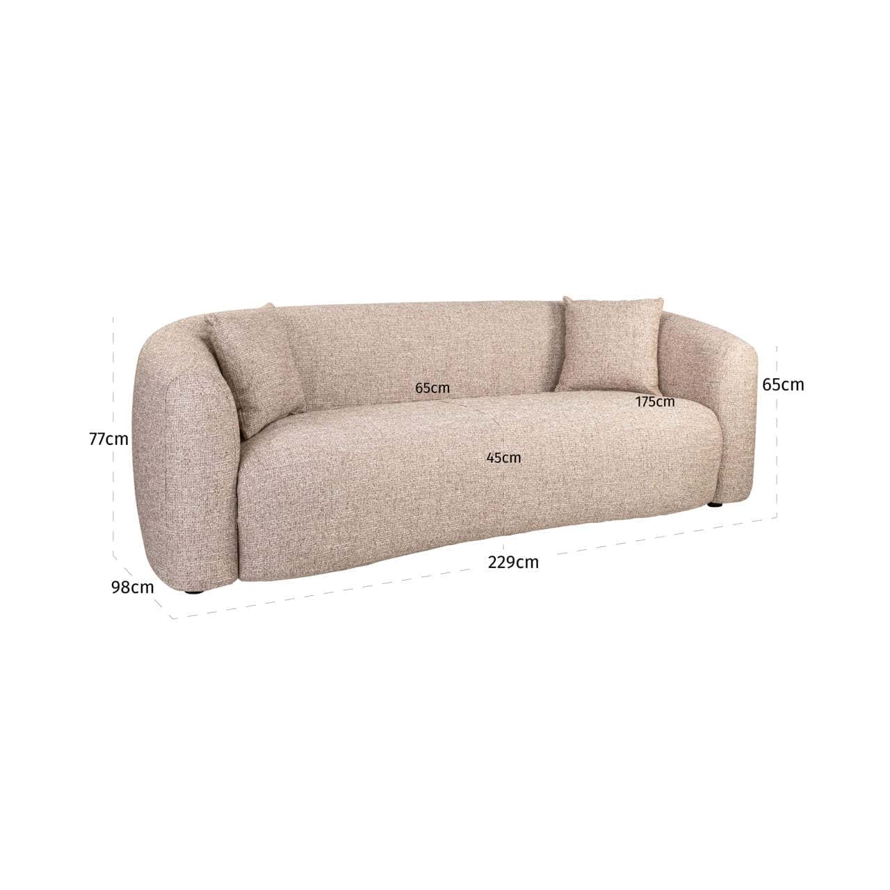 Sofa Luxandra sand tweed Richmond Interiors Sofa