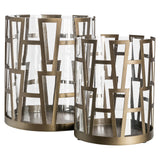 Hurricane light Shandy brass antikk liten Richmond Interiors Lanterne og lysglass