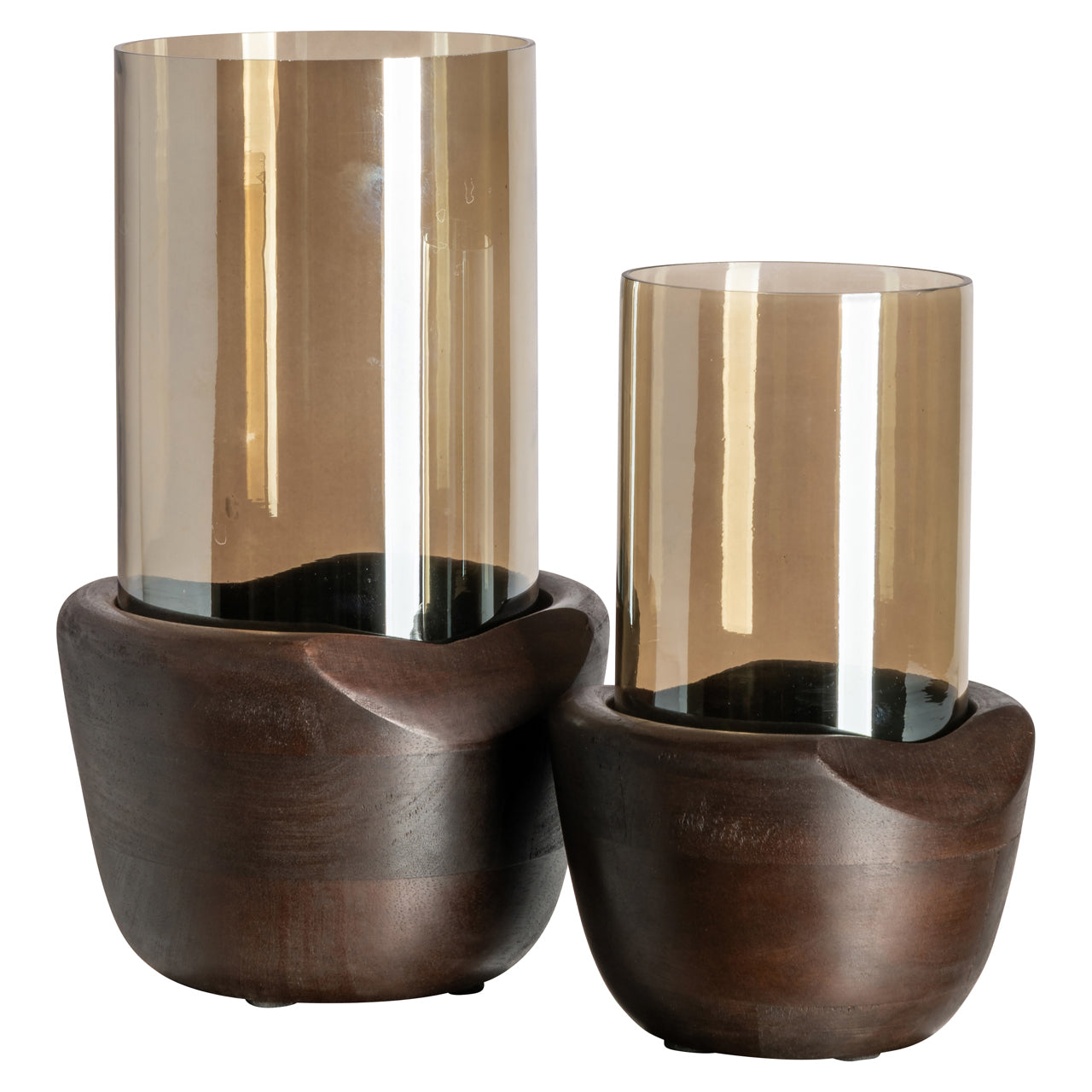 Hurricane light Jade valnøtt liten Richmond Interiors Lanterne og lysglass