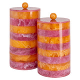 Oppbevaringsboks Lilybelle rosa/oransje oppbevaringskrukke liten Richmond Interiors Oppbevaring