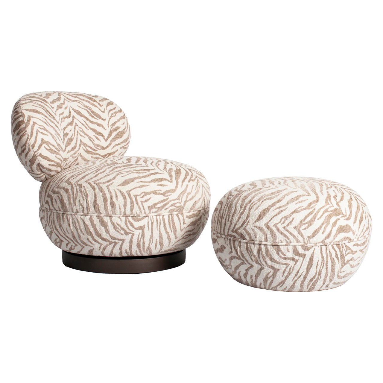 Lounge chair Jace beige tiger svingbar Richmond Interiors Lenestol