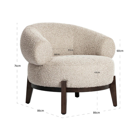 Loungestol Montana natural chunky flammehemmende Richmond Interiors Lenestol