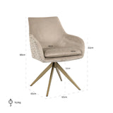 Spisestol Lisonne trendy natur svingbar Richmond Interiors Spisestol