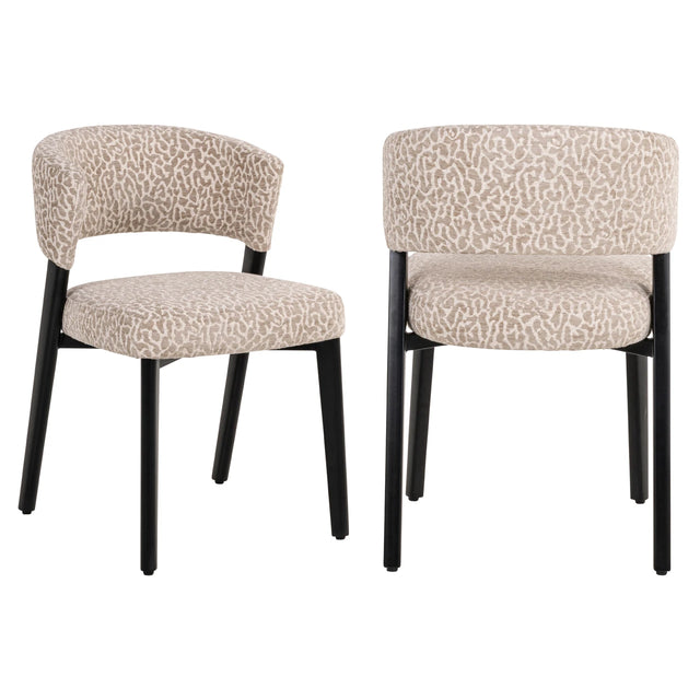 Spisestol Zeno beige leopard Richmond Interiors Spisestol