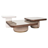 Salongbord Willox beige inkludert glass sett med 2 Richmond Interiors Sofabord