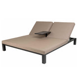 Eva solseng dobbel m/bord – Sunbrella Taupe Chiné Hartman Solseng