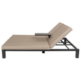 Eva solseng dobbel m/bord – Sunbrella Taupe Chiné Hartman Solseng