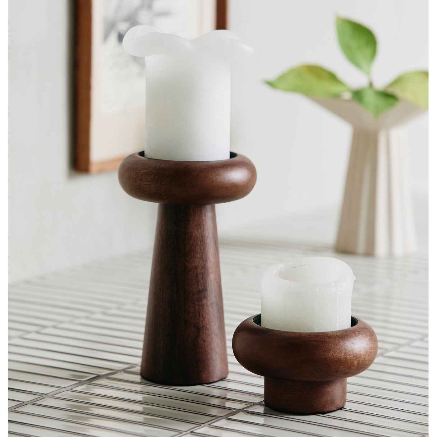 BAWE lysestaker, L - natur Nordal CANDLEHOLD
