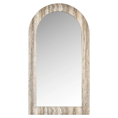 Mirror Calvo grå faux travertin Richmond Interiors Speil