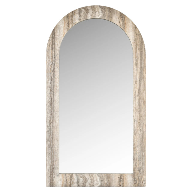 Mirror Calvo grå faux travertin Richmond Interiors Speil